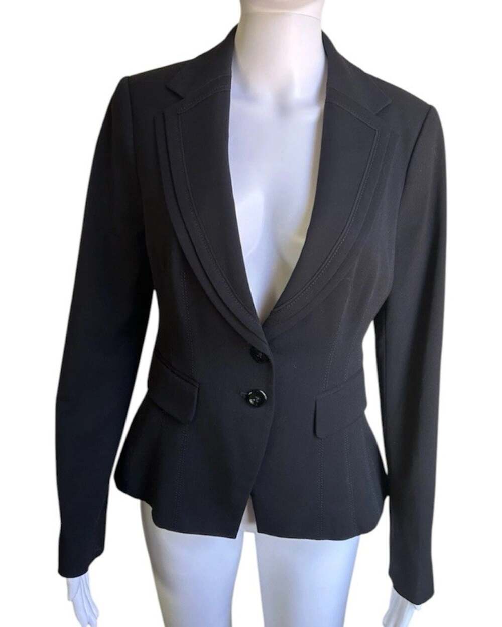 White House Black Market Black Fitted Career Blazer Womens 2 Tailored NWT
